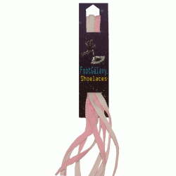 FootGalaxy Reversible Double-Sided Pink and White Flat Laces