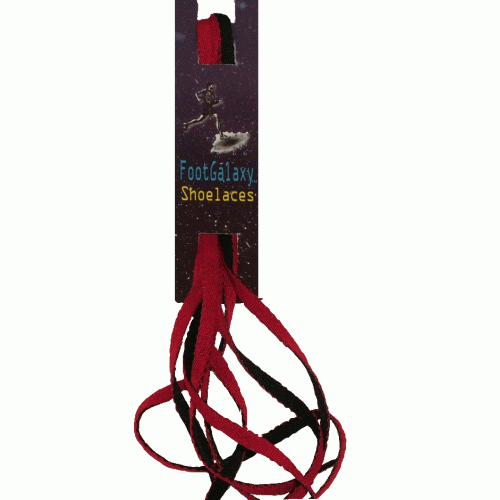 FootGalaxy Reversible Double-Sided Red and Black Flat Laces FootGalaxy Reversible Double-Sided Red and Black Flat Laces