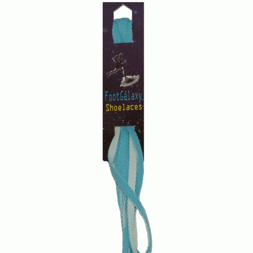 FootGalaxy Reversible Double-Sided White and Carolina Blue Flat Laces FootGalaxy Reversible Double-Sided White and Carolina Blue Flat Laces